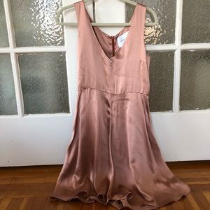Amour Vert Blush Pink Silk Dress